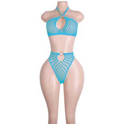 Crochet Mesh Lingerie Set – 2 Piece