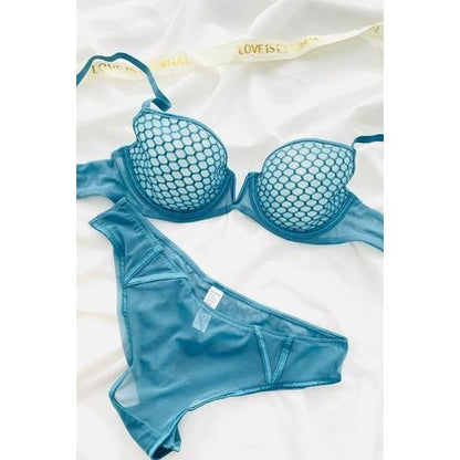 Honeycomb Lace Bra & Brief Set
