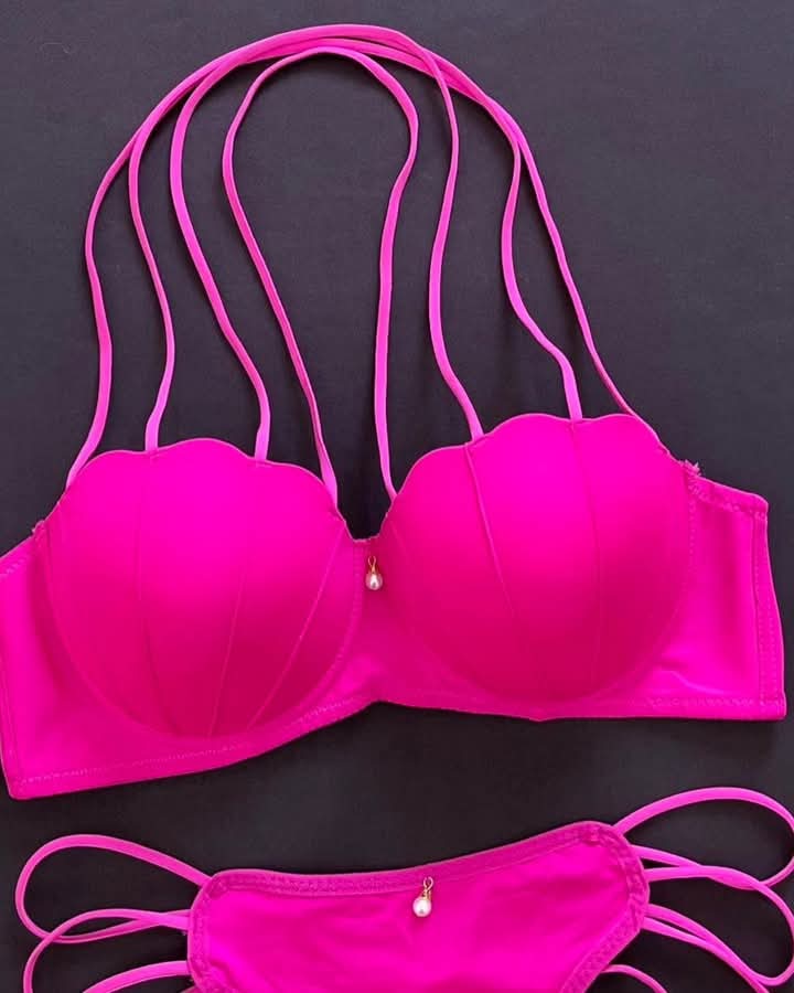 Anticious Petal Design Padded Bikini Bra & Panty Set