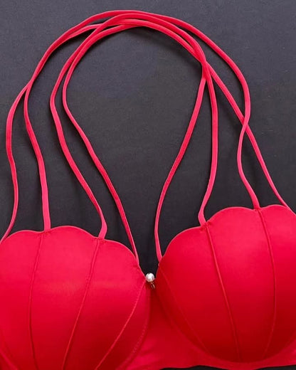 Anticious Petal Design Padded Bikini Bra & Panty Set