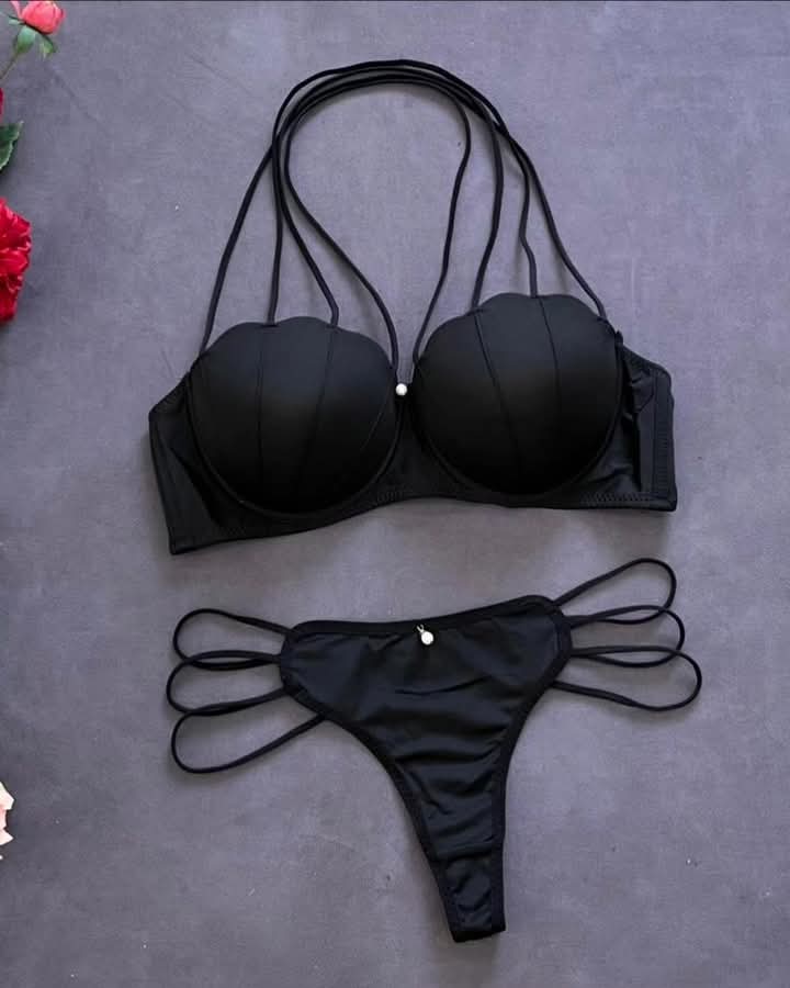 Anticious Petal Design Padded Bikini Bra & Panty Set