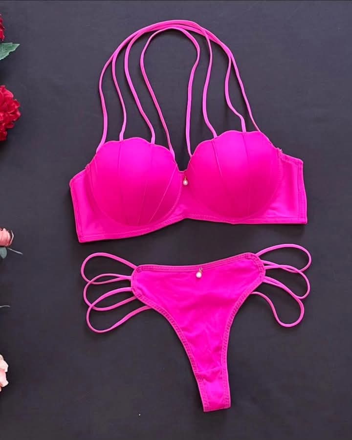 Anticious Petal Design Padded Bikini Bra & Panty Set