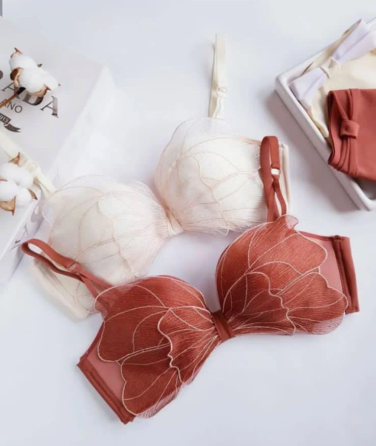 Elegant Floral Lace Padded Bra – Soft Everyday Comfort