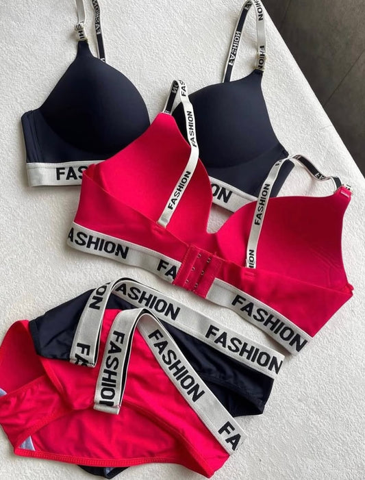 Fuchsia Ribbed Comfort Lingerie Set