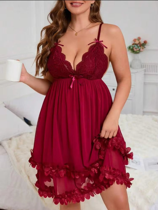 Romantic Petals Ruffle Nighty