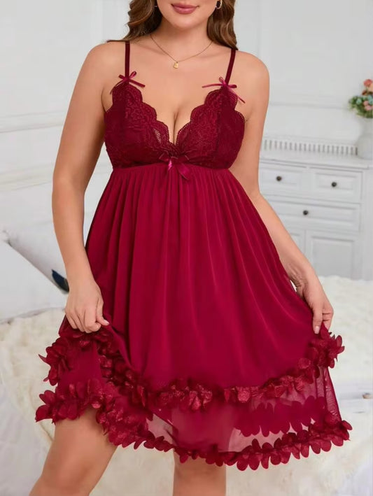 Romantic Petals Ruffle Nighty